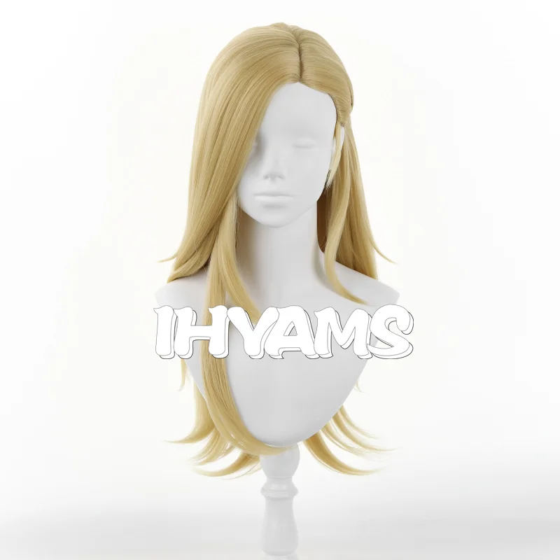 Anime Gyro Zeppeli Cosplay Wig Julius Caesar Zeppeli Blonde Long 70cm Straight Synthetic Hair Halloween Party Role
