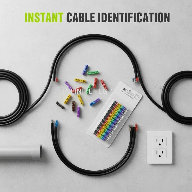 1/3 Sets Colourful C-Type Marker Number Tag Label Cable Markers For 2-3mm Wire Conspicuous And Easy To Identify