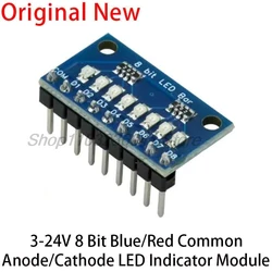 3-24V 8 Bit Blue/Red Common anode/cathode LED indicator Module Breadboard starter kit Board for MCU ARM 3d printer UNO MEGA2560