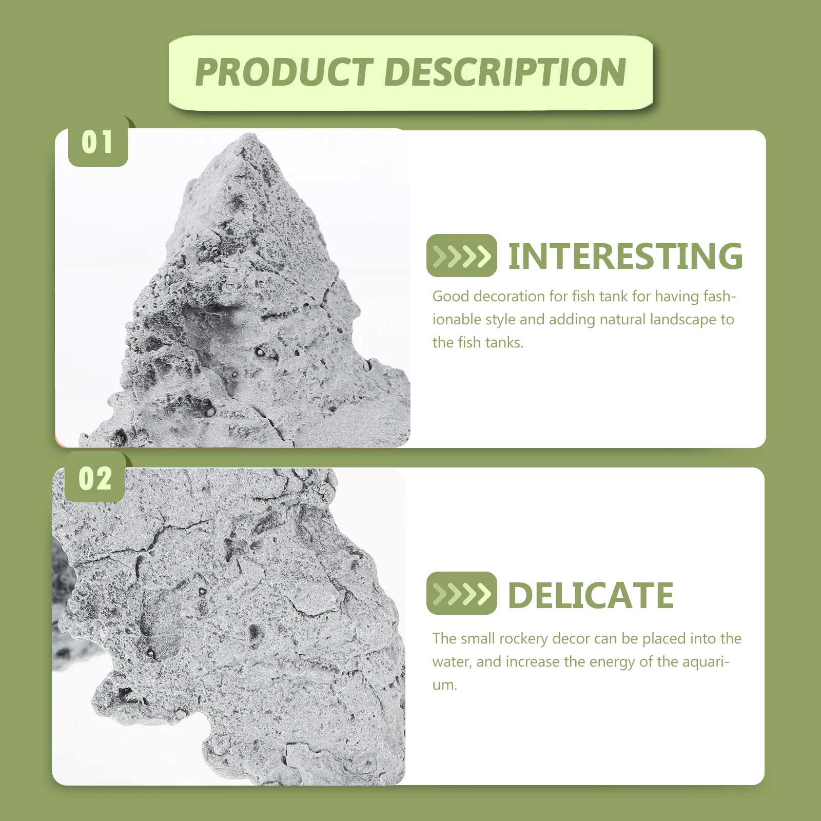 

1pc Fake Ornament For Fish Tank Small Rockery Decor Aquarium Landscape Decoration Aquatic Supplies