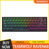 Teamwolf Raven68 Wired Magnetic Axis Mechanical Keyboard 8k Fast Trigger RGB Backlight E-Sports Gaming Customized Keyboard