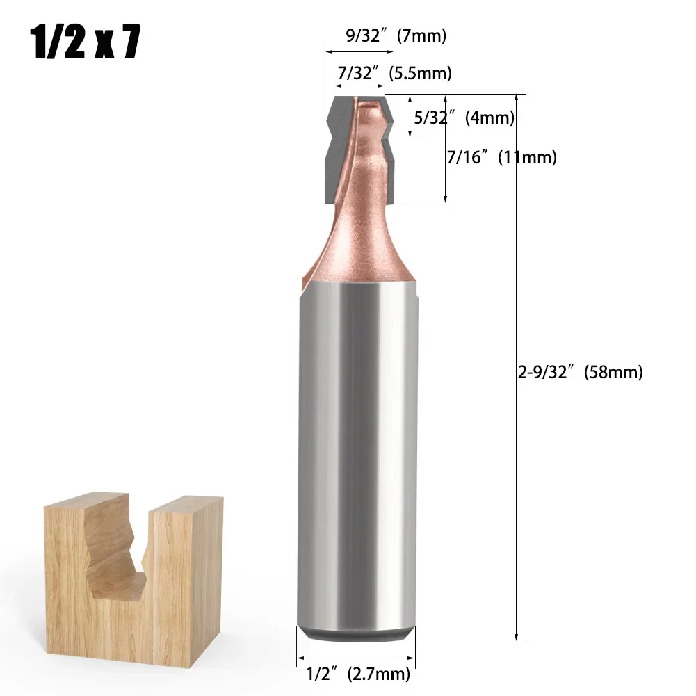 1PC 1/2 12.7MM 12MM Frez z trzpieniem Frez do rzeźbienia w drewnie Nóż dłutujący Uchwyt Nóż Narzędzie ze stali wolframowej do obróbki drewna