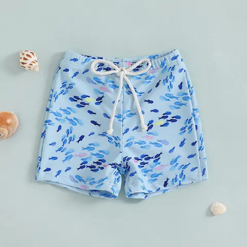 बच्चों के लिए स्विम ट्रंक, प्यारे एनिमल प्रिंट के साथ, लड़कों के लिए ड्रॉस्ट्रिंग कमरबंद के साथ जल्दी सूखने वाले बीच शॉर्ट्स, गर्मियों में नहाने के सूट के लिए 10 best sales लड़कों के छोटे - №5