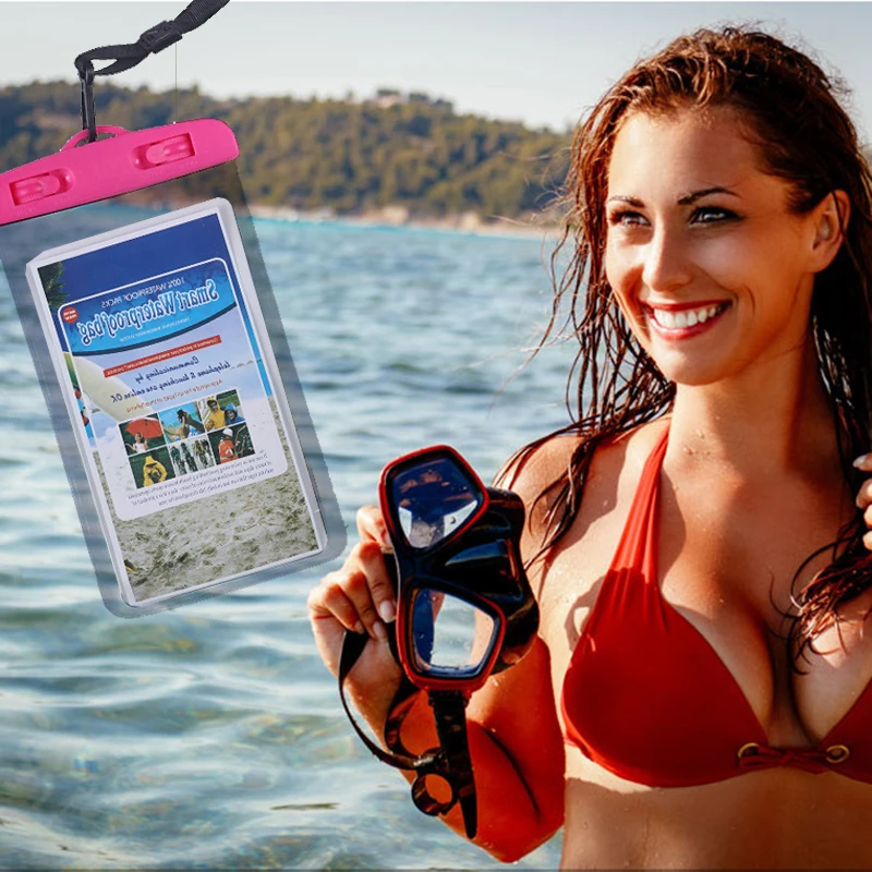 

Sealing Waterproof Travel Cosmetic Bags With Strap Phone Protective Bag Dry Toiletry Makeup Pouch Case Cover Swimmin Bags