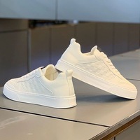 Summer men's new breathable white shoes men's trendy and versatile thick soled sports shoes casual shoes board shoes running sho