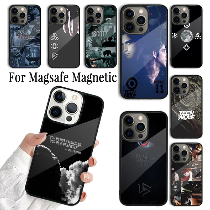 Phone Case For iPhone 16 15 14 13 12 Mini 11 Pro Max Plus Magsafe Magnetic Wireless Charging Cover Teen Wolf Scott McCall logo