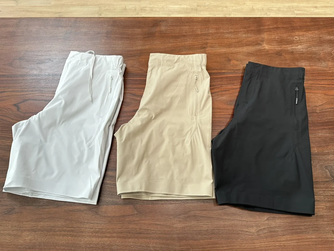 

Эластичные шорты с завышенной талией, без этикетки, цвета светло-серый и хаки, молодежные, свободного кроя, летние