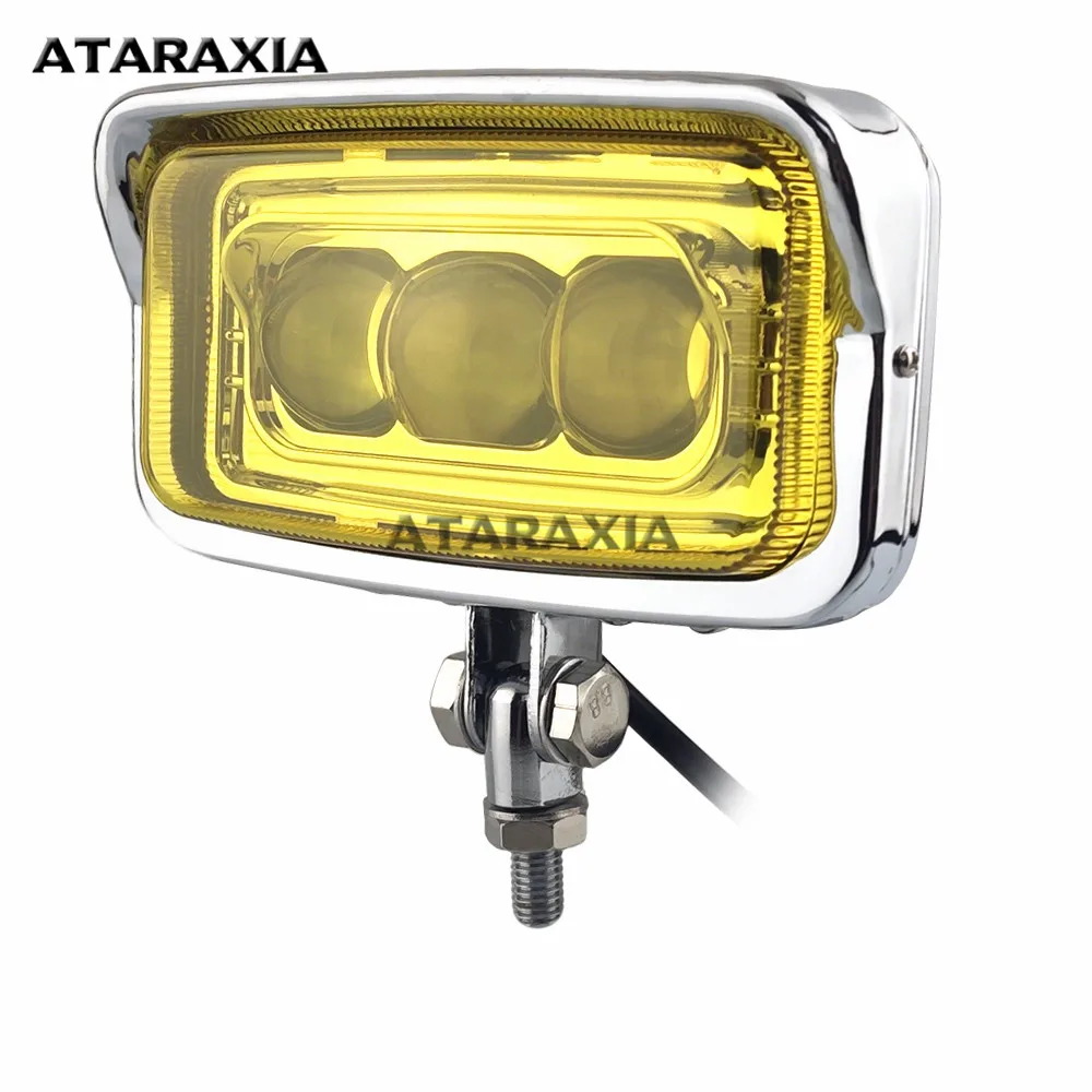 

Светодиодная фара для мотоцикла, квадратная, с ближним/дальним светом, для Harley, Honda, Yamaha, Suzuki, Kawasaki