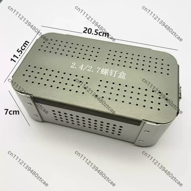 Medical Sterilizable Instrument Case Orthopedic Lock Bone Screw Box 2.4/2.7mm Finger Metacarpal Implant Storage Container