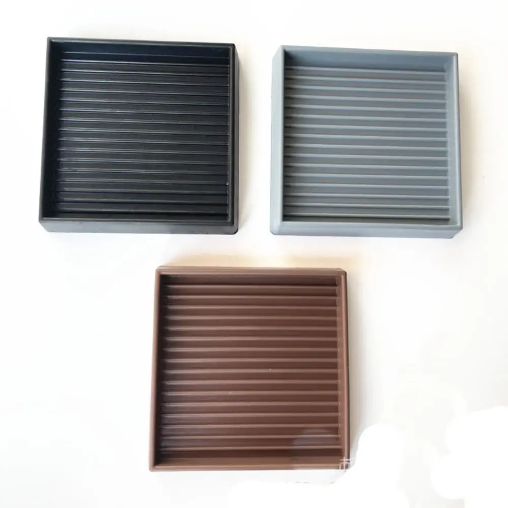 4Pcs/set Convenient Square Round Furniture Coasters Rubber Non Slip Furniture Pads Caster Cups Couch/Chair/Bed Stoppers