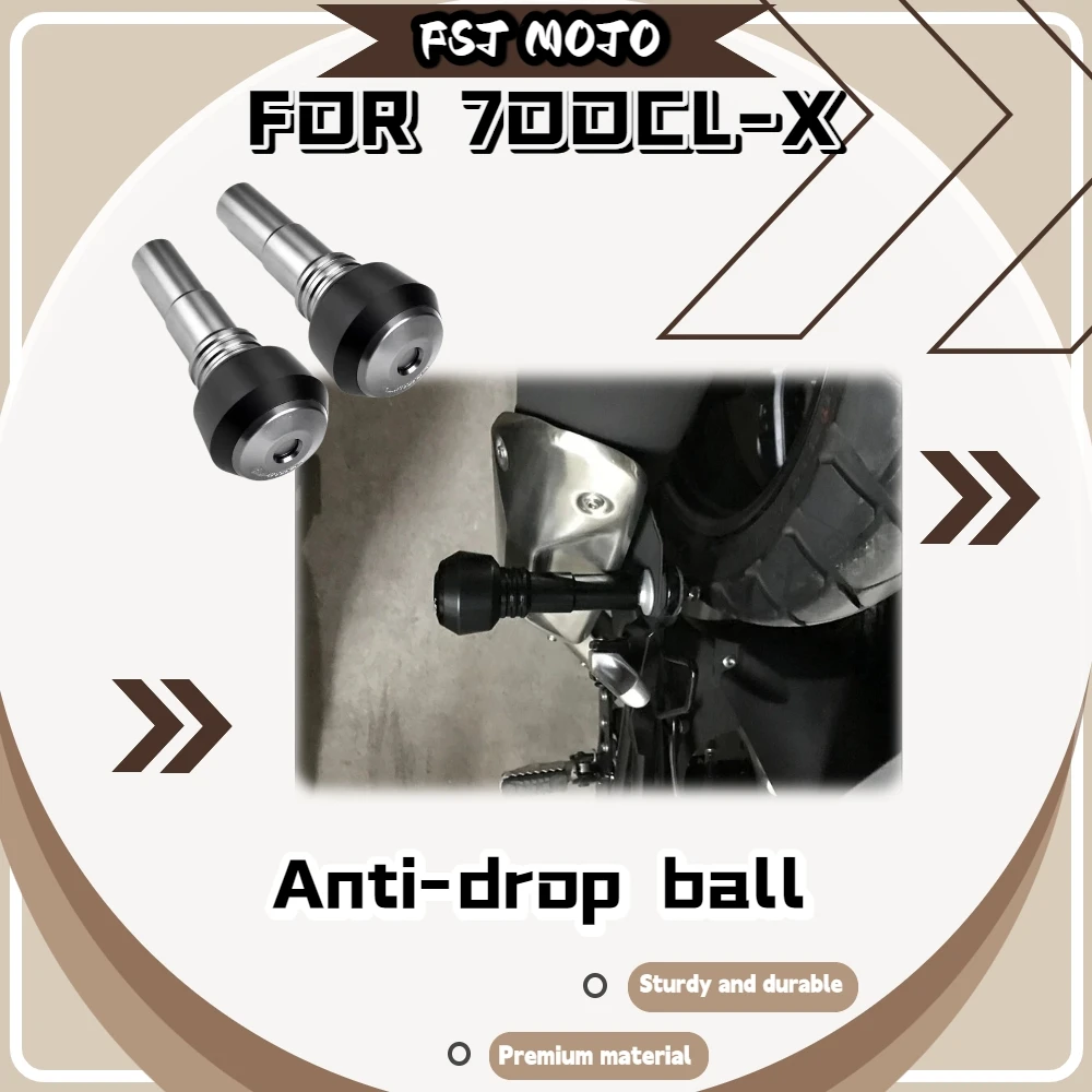 For 700CL-X Sport Motorcycle Gray Anti-Drop Crash Ball Hard Alloy Body Guard Avoid Frame Scuff In Fall Accidents