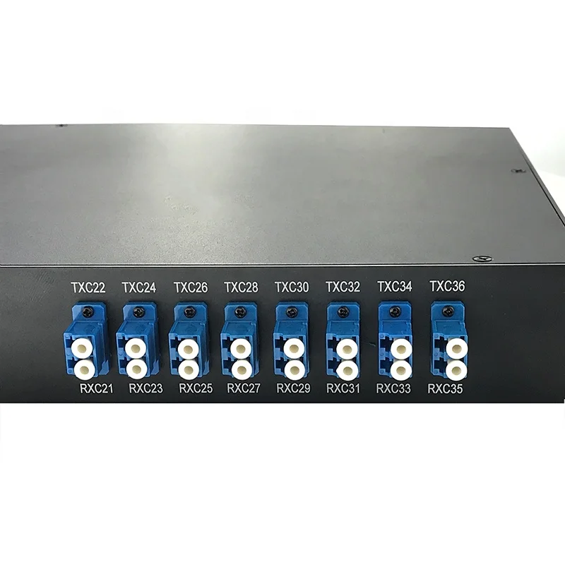 5G Communication Equipment bi-di MUX DEMUX 100Ghz 16 Channel 1U Rack Mount DWDM with I/L max 3db with Connectors