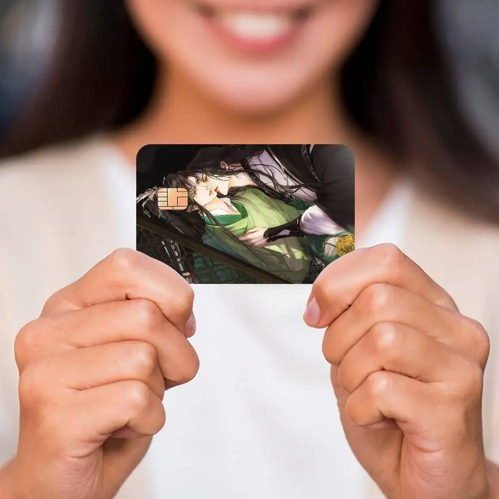 สติกเกอร์ฟิล์มกันรอยด้านหน้าลายอนิเมะ BL Novel The Scum Villains Self-Saving System สำหรับบัตรเครดิต บัตรเดบิต บัตรชิปขนาดเล็ก