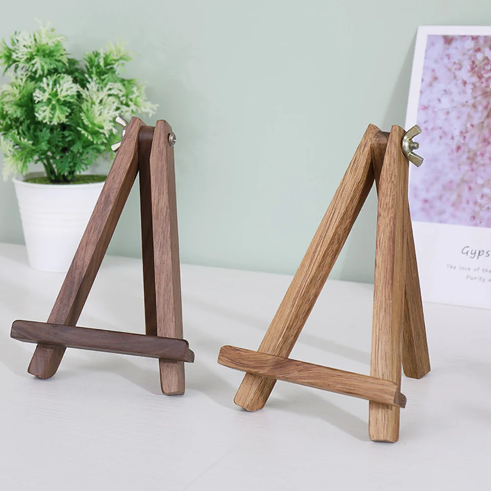 Wooden Tripod Display Stand Shelves Adjustable Holder Phone Placing Rack Desktop Shelf Holding Bracket