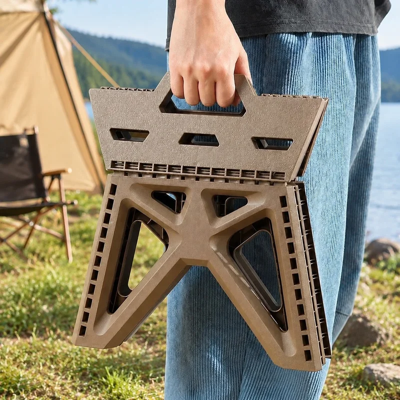 Portable Folding Stool, Heavy-Duty Construction for Outdoor Camping, Fishing, and Beach Use