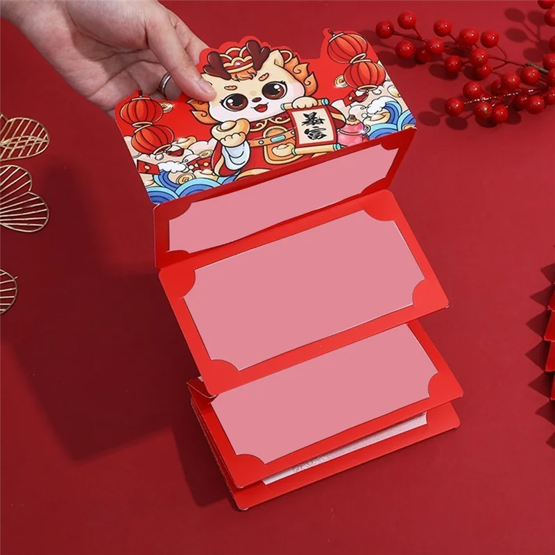 

10PCS Red Envelopes Chinese New Year Red Chinese Envelopes For Money 2024 Dragon Lunar New Year Foldable Red Envelope-B Durable