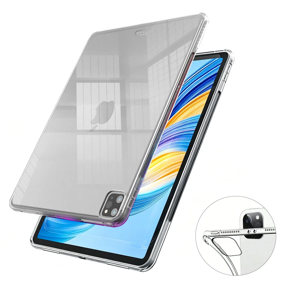 Clear Cases For iPad Pro 13 11 M5 M4 2025 Mini 6 2021 Mini 7 A17 Pro 8.3 2024 Pro 12.9 2021 Mini 1 2 3 4 5 7.9 Silicone Covers