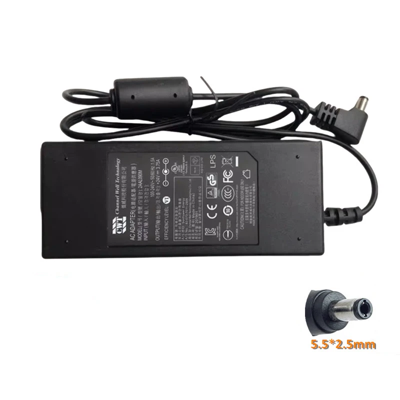 

Оригинальный CWT 2AAL090M 24 В 3,75 А 90 Вт 5,5*2,5 мм адаптер переменного тока зарядное устройство оригинальный