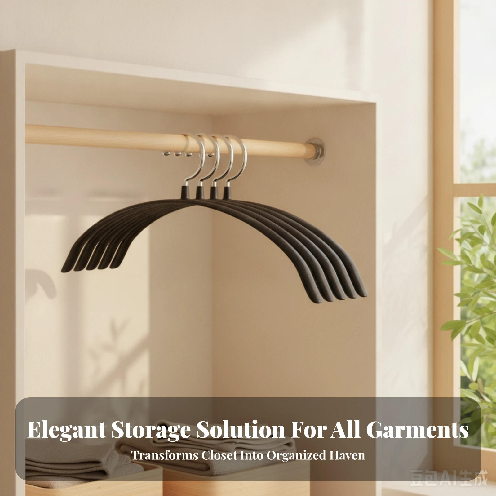 5 Pieces Curved Shoulder Hanger Steel Body PVC Coated Hanger Clothing Storage Smooth Finish Crease Wrinkle-Resistant