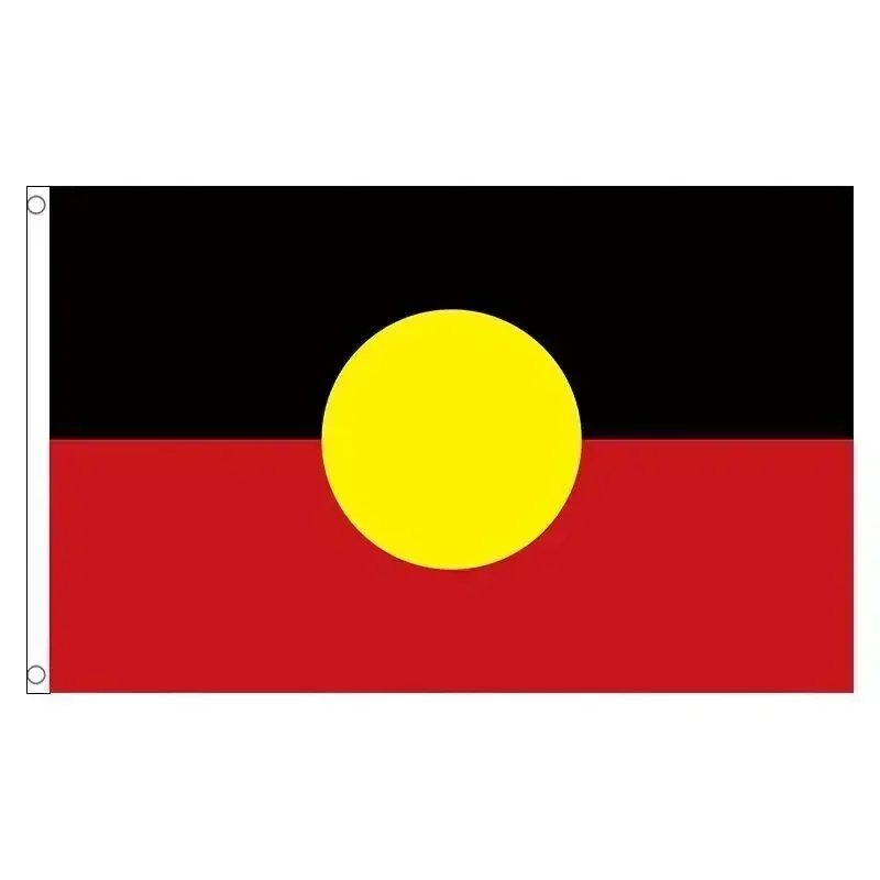 Large 90x150cm Australian Aboriginal Flag - Ideal for Home Decoration & Outdoor Display Exquisite Design Perfect Hanging Decor - Detail 1