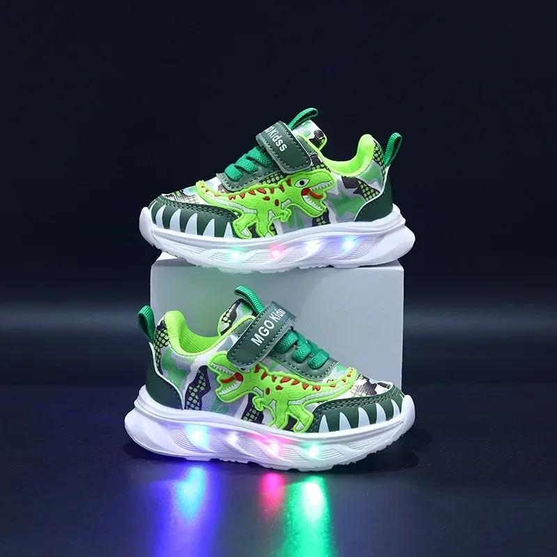 

2025 New Boys Led Lighted Shoes Fashion Children's Casual Sneakers Kids Luminous Shoes Sport Shoes Lighted Shoes