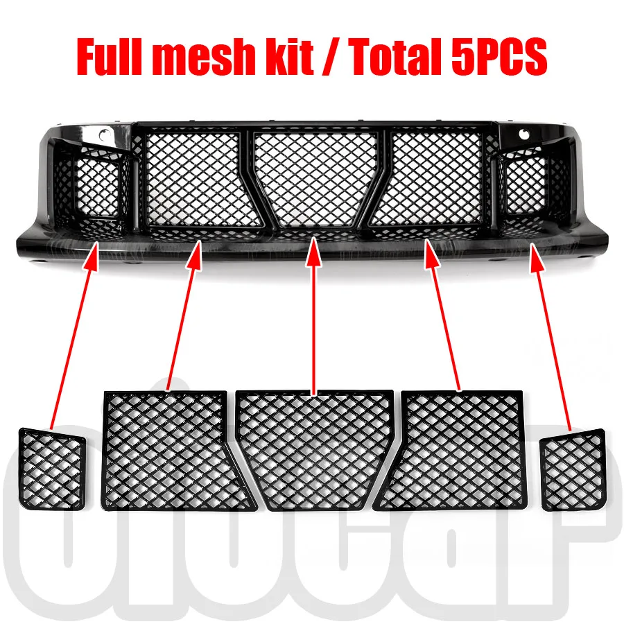 

OIOMOTORS Front Bumper Centre Lower Grille Mesh Protection Guard 2~5PCS Kit for G87 M2