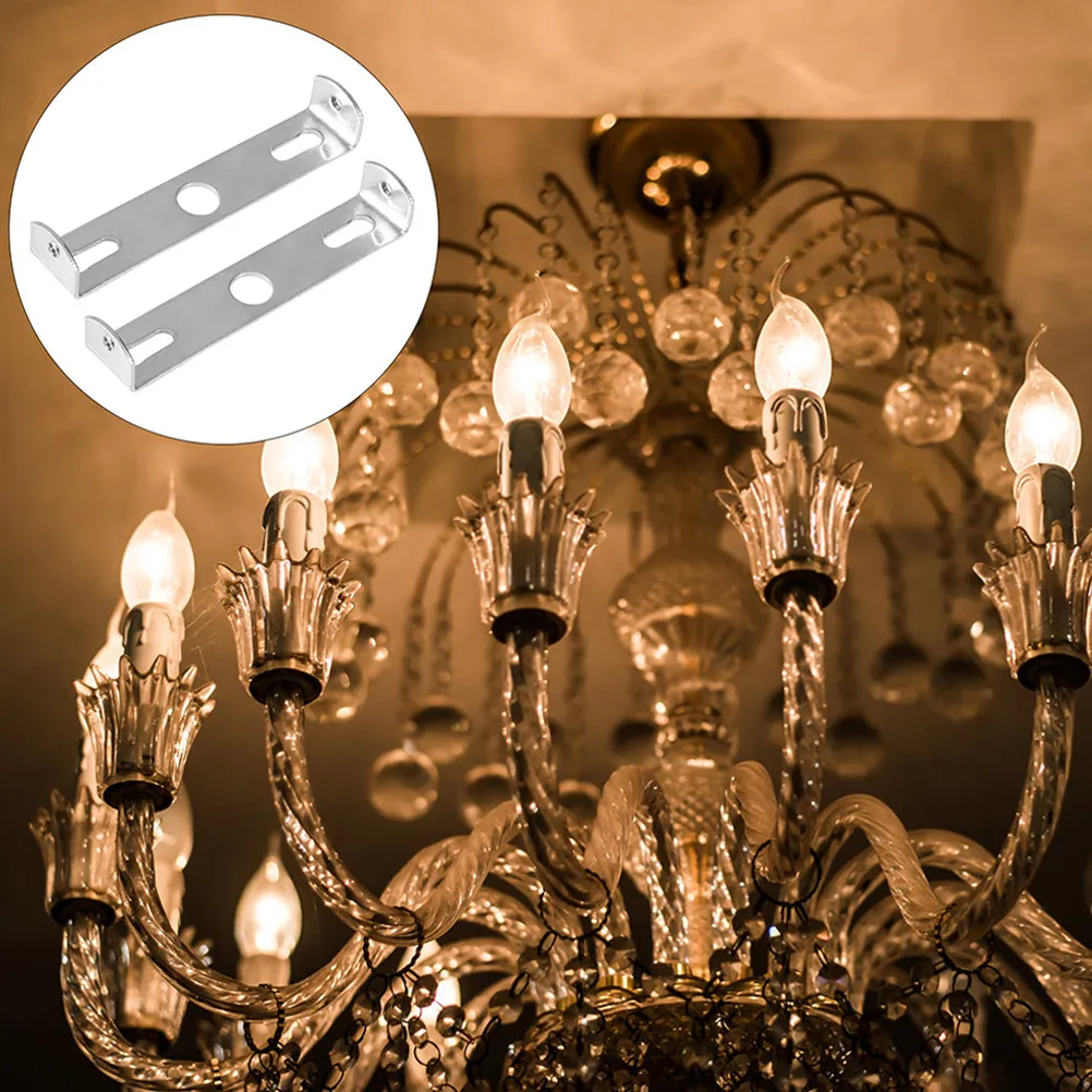 4 Juegos de Elegantes Soportes de Montaje para Iluminación, Soporte Resistente de Acero Galvanizado, Placa de Techo para Lámparas de Araña, Ventiladores y Lámparas de Pared