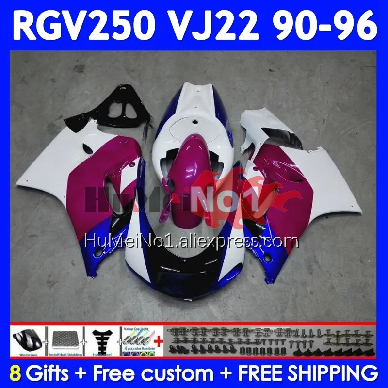 RGV250 For SUZUKI SAPC RGV-250 VJ22 109No.14 RGV 250 90 91 92 93 94 95 96 1990 Rose Blue 1991 1992 1993 1994 1995 1996 Fairing