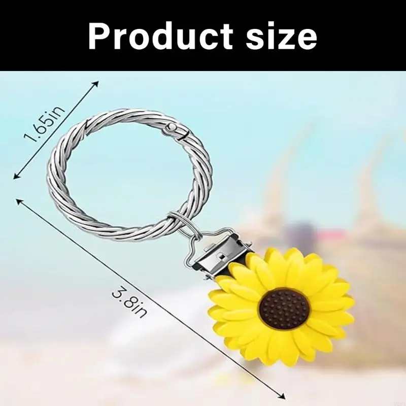 2025 New AntiSlip Silicone Pendant Hat Clip with Flower Design Travel Essential Bag Charm Hat Holder for Various Cap