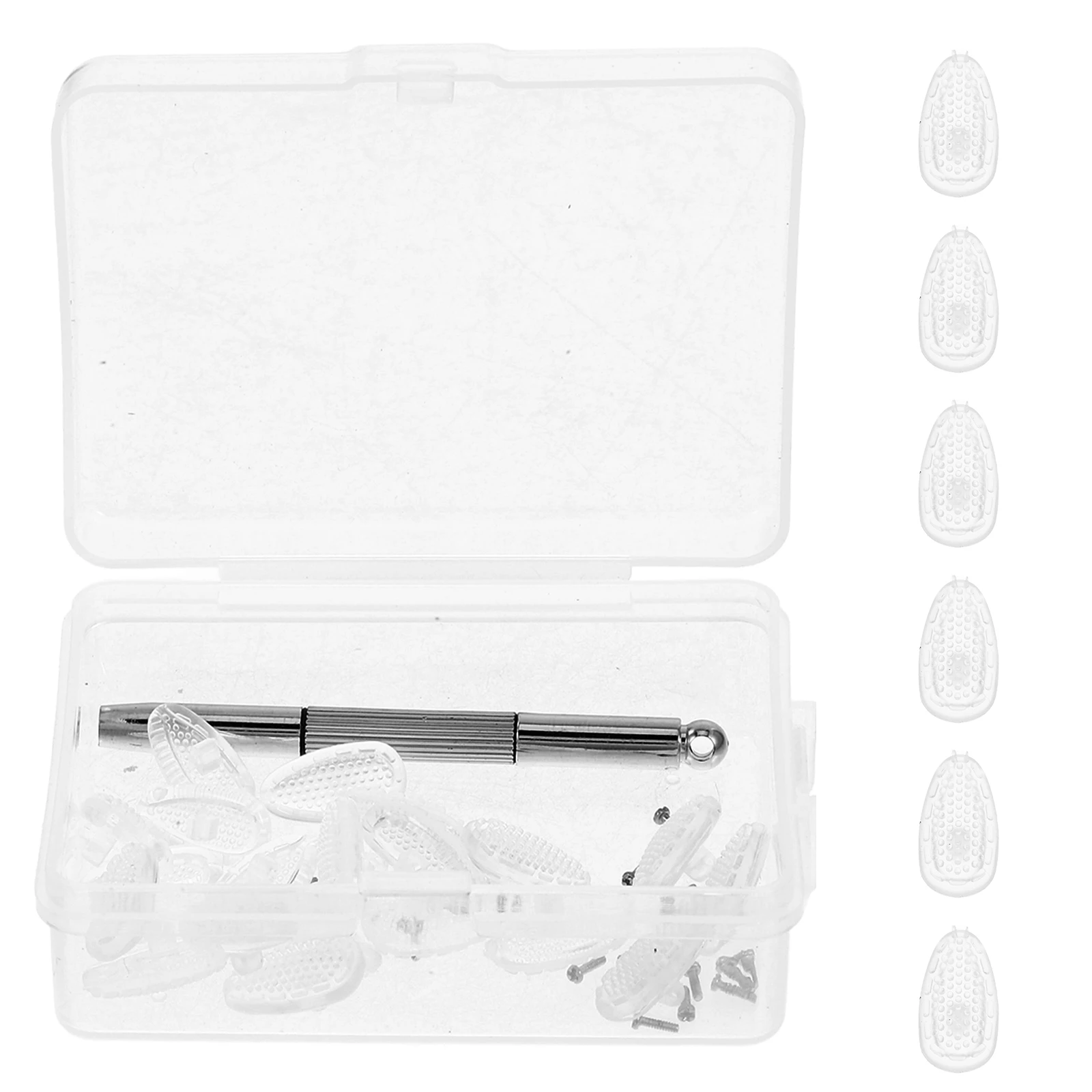 

1 set Glasses Repair Kit Eyeglass Screwdriver Nose Pads Replacement Anti Slip Silicone Sunglasses Tools Non Slip Bridge Frame