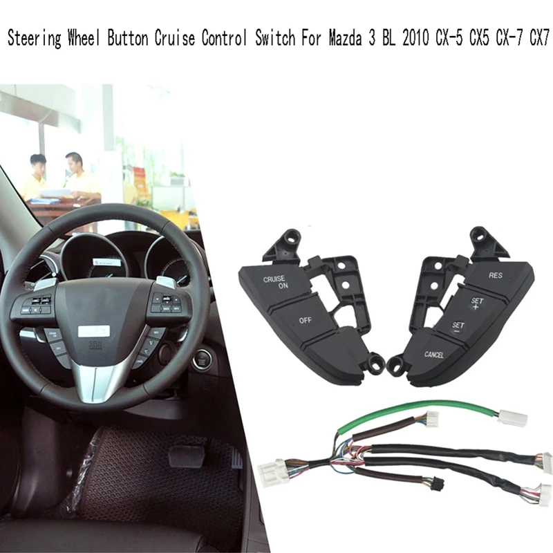 

Cruise Control Switch For Mazda 3 BL 2010 CX-5 CX5 CX-7 CX7 Steering Wheel Button