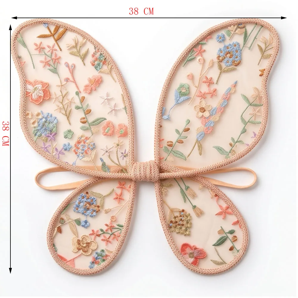 Floral Embroidered Butterfly Wings