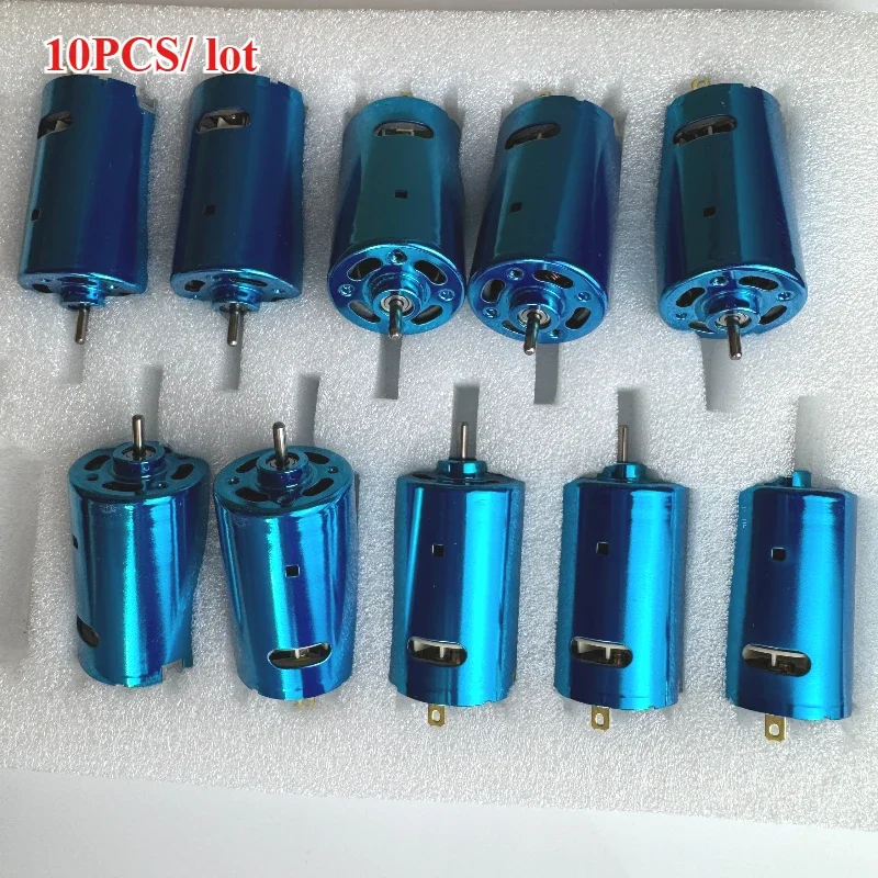 10pcs/ lot RS-550 Motor DC 12V 18V 24V 30000RPM High Speed Power Large Torque Front Ball Bearing DIY Drill Garden Tool Car Boat