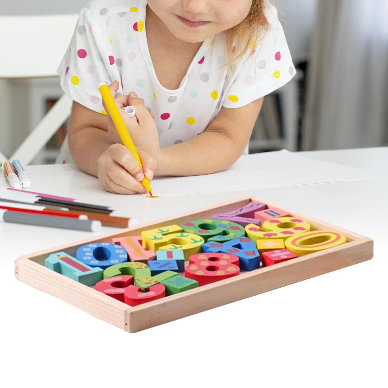 

Wooden Jigsaw Puzzle Basic Skills for 4 5 6 Year Old Boys and Girls Kids