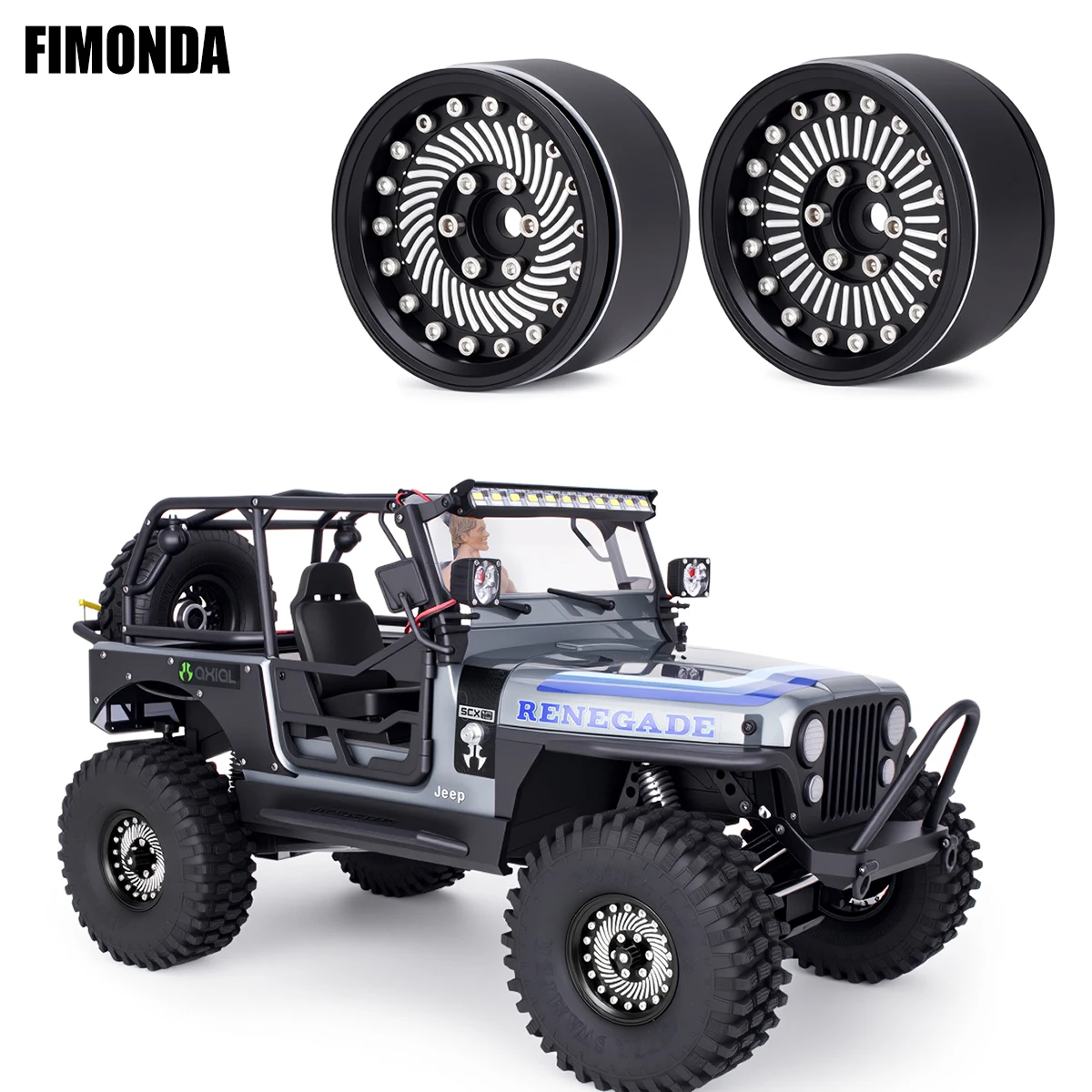 

1.9 Inch Beadlock Wheel 4Pcs CNC Aluminum Alloy For 1/10 RC Crawler Axial SCX10 TRX4 Redcat Gen8 VS4-10