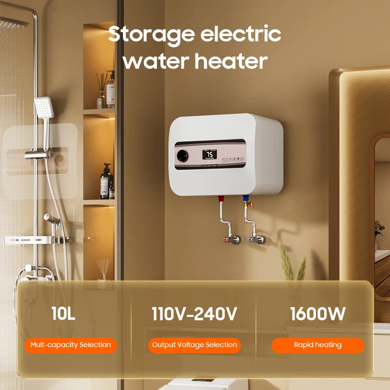 Factory 10L Small Capacity 220 Volt Tank Geyser Water Storage Electric Water Heater for Kitchen Bathroom