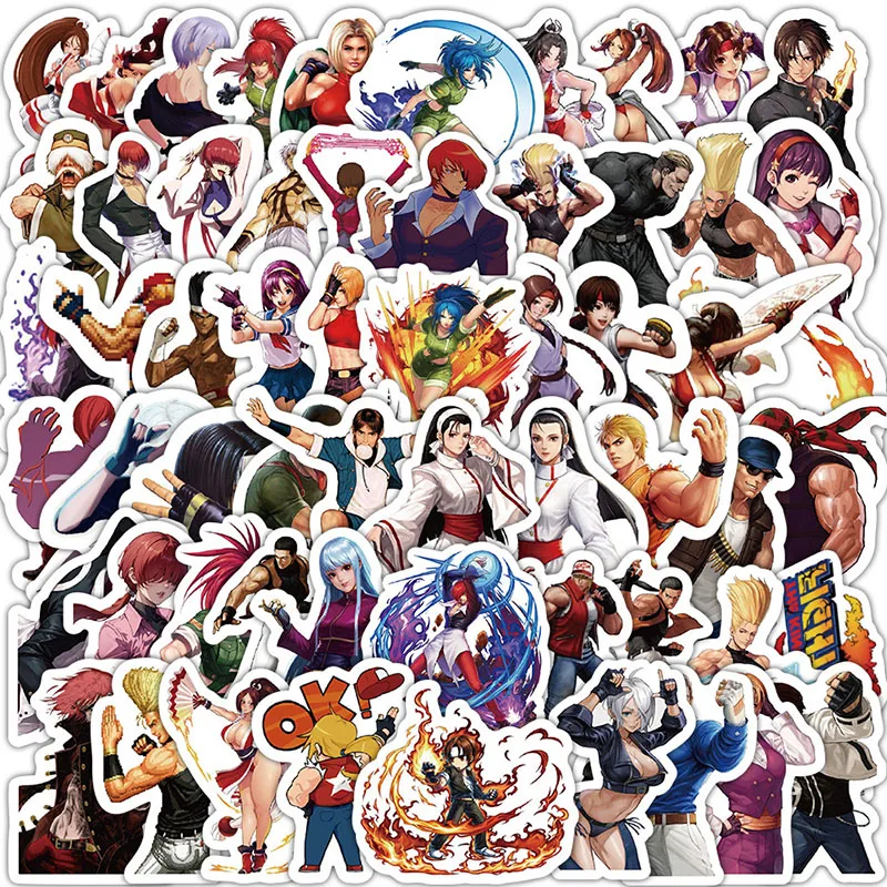 

60PCS King of Fighters KOF Game Stickers Phone Trunk Refrigerator Waterproof Anime Stickers Anime Figure Image Toys Sticker Gift