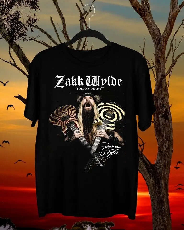 Rare Zakk Wylde Guitar Cotton Tee Gift For Fan S to 5XL T-shirt