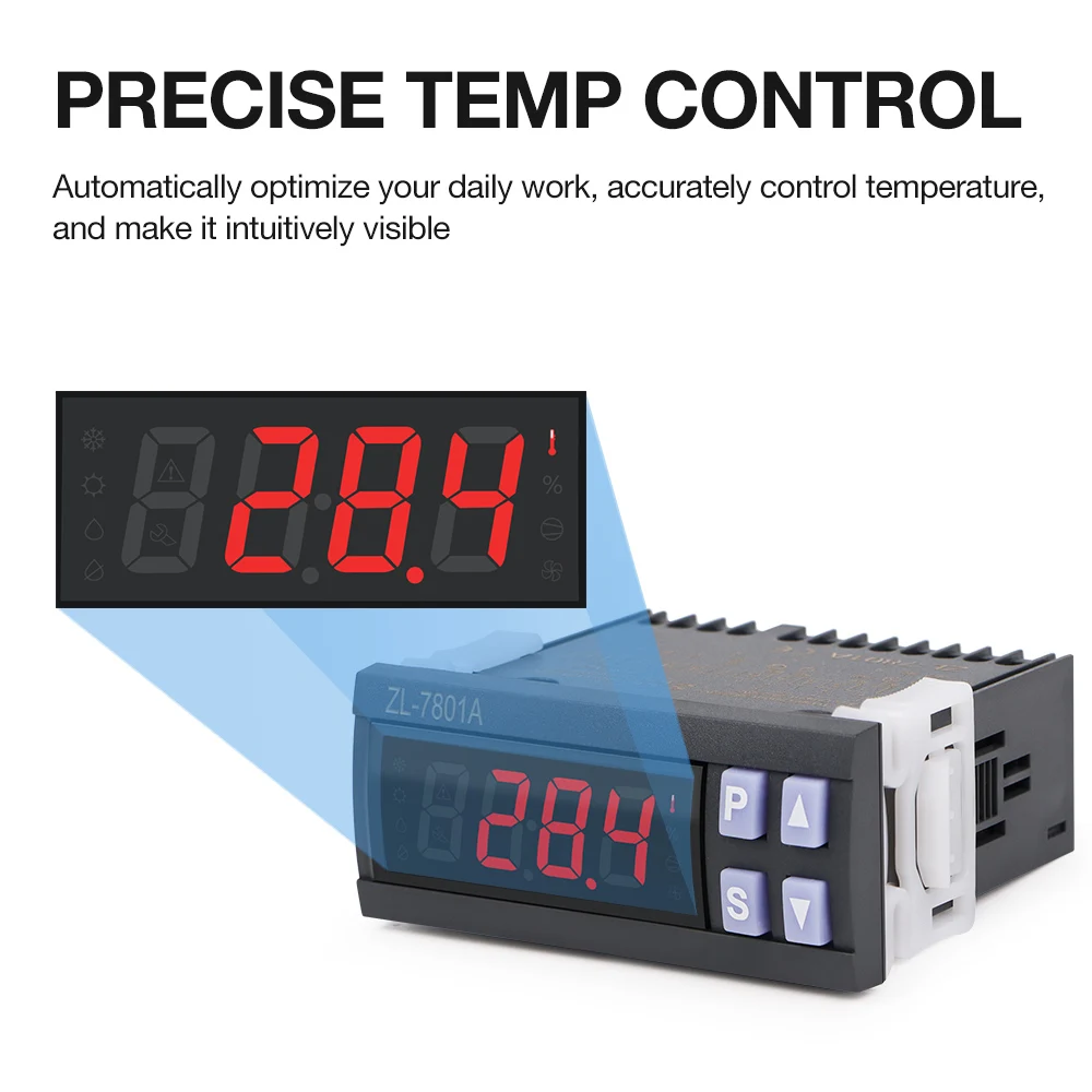 ZL-7801A Incubation Temperature and Humidity Controller Microcomputer Digital Thermometer Hygrometer Incubator Temp Monitor