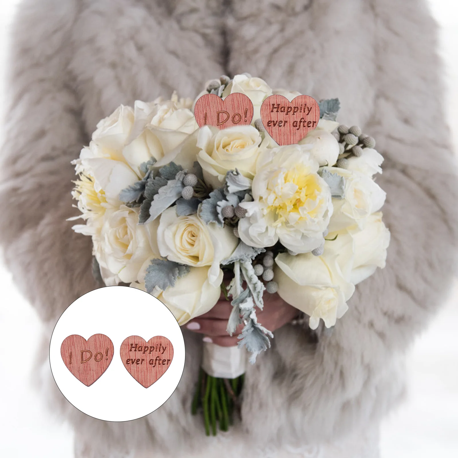 

100pcs Wooden Love Shape Accessories Non-Toxic Wood Slices Diy Craft Ornaments Festival Decor Handmade Wooden Craft Decor