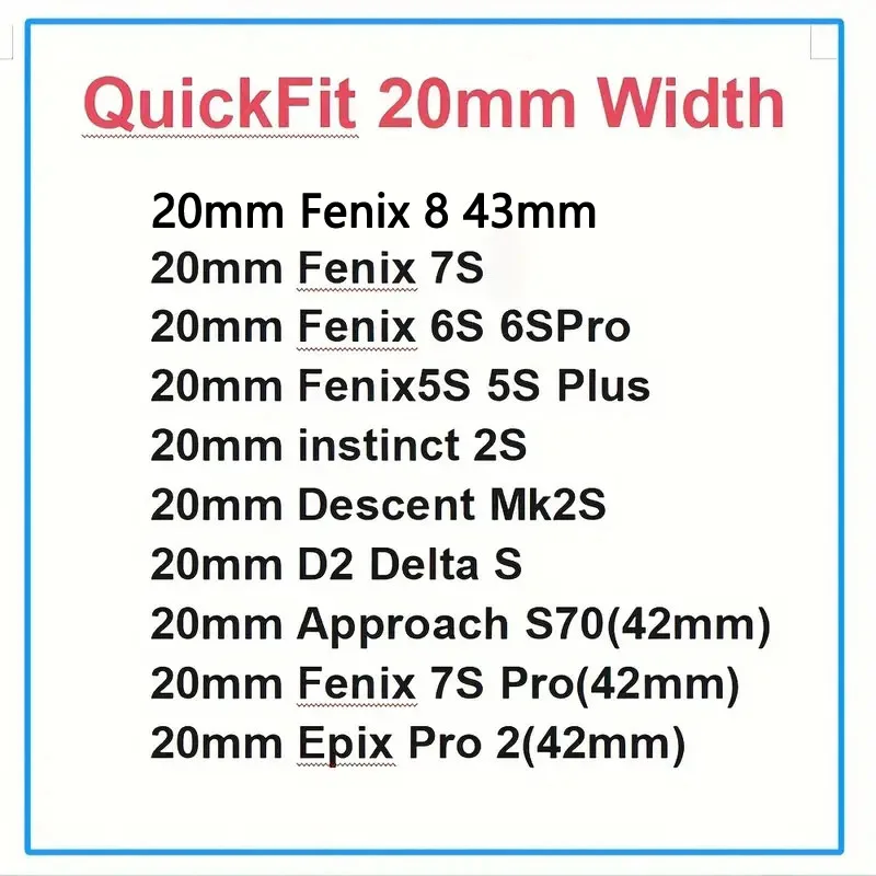 Силиконовый ремешок Quickfit 20 мм для Garmin Fenix 8 (43 мм) 7S 6S 5S Epix Pro 2 (42 мм), серебряный браслет со стальной пряжкой, браслет