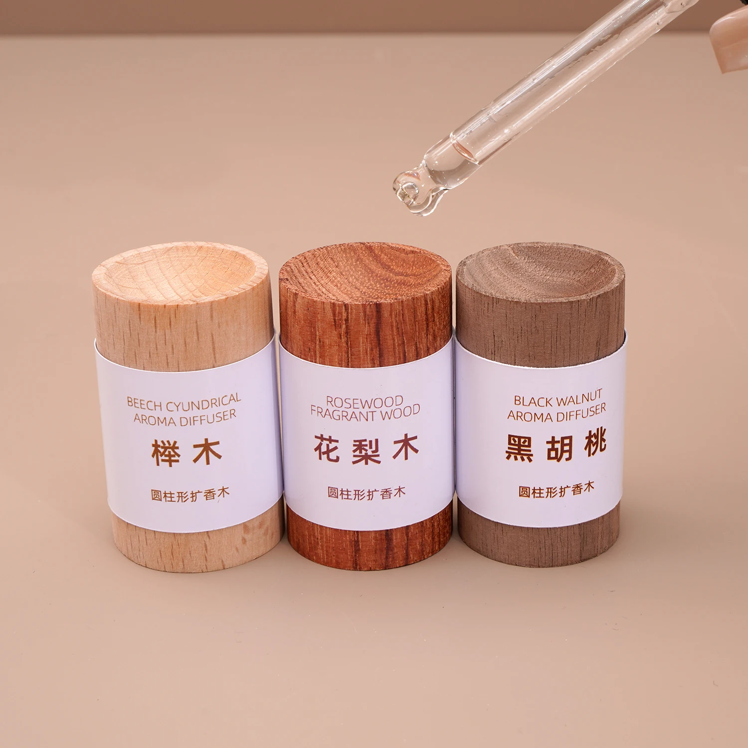 1-4Pcs Natural Wooden Essential Oil Diffuser Refreshing Sleep Long-lasting Expanded Fragrant Wood