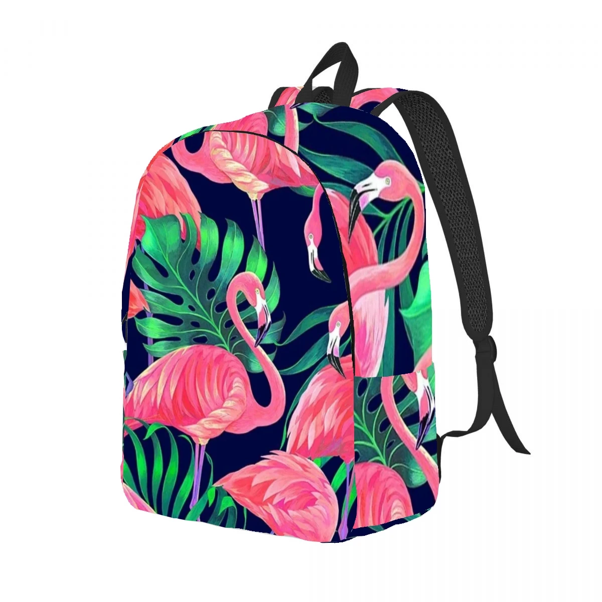 Pink Flamingo Backpack Casual Lightweight Laptop Backpack Men Women Travel Bag Outdoor Canvas Daypack