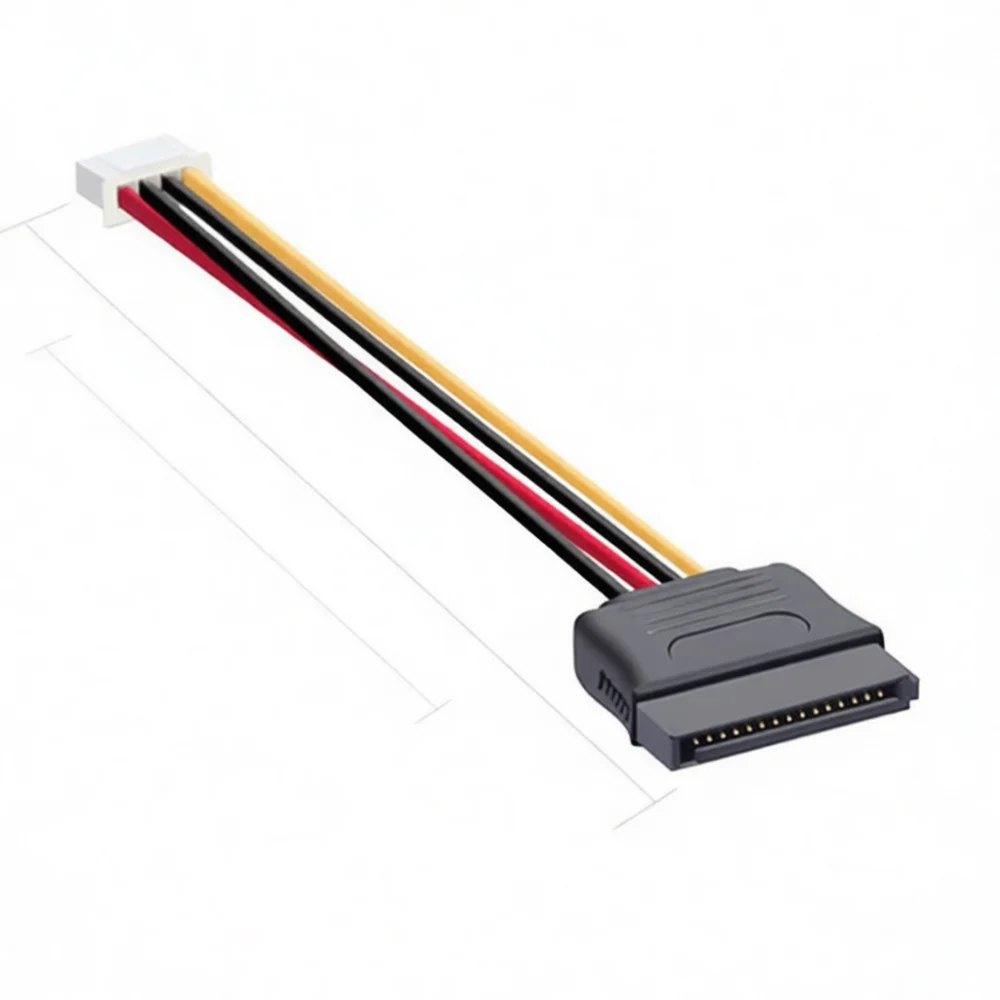 ITX Chassis Power Transmission Cable SATA To Mini 4Pin Adapter XH2.54mm Terminal Wire For Hard Drive System Maintenance