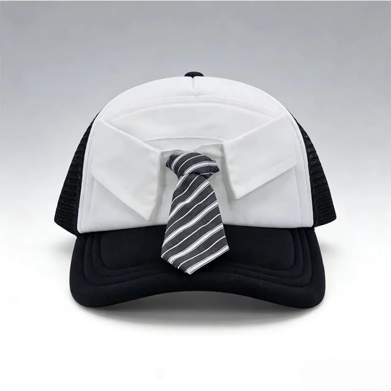 

2026 Korean Version Ins Fun Tie Design Baseball Cap Y2K Spring Summer Street Punk Rock Style Men Women Trendy Mesh Hip Hop Hats