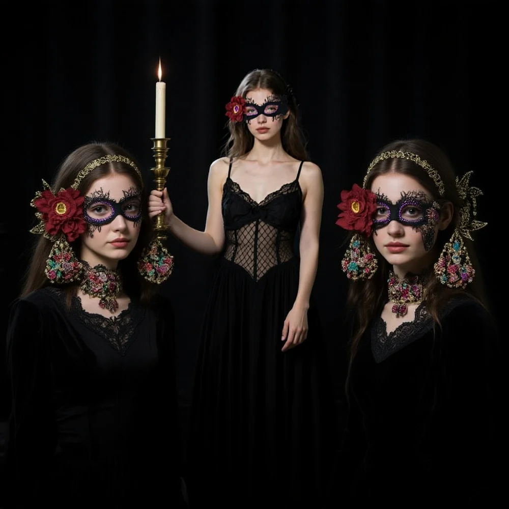 

Half Face Costume Mask Sparkling Masquerade Eye Mask Party Eye Cover Mask Sexy For Halloween Party Themed Party Masquerade Ball