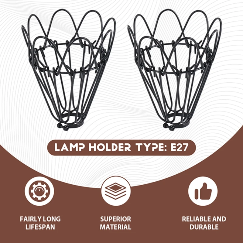 Регулируемый абажур в виде проволочной клетки LICE, 2 шт., металлическая клетка для птиц, лампа, остров, подвесной светильник, держатель лампы