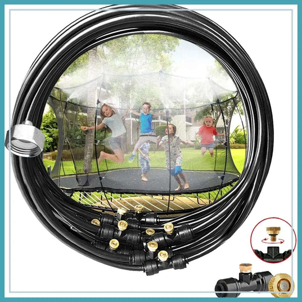

GLANT Misting Cooling System, 33FT Misting Line + 10 Brass Nozzles + Brass Adapter, Outdoor Mister for Patio Garden Greenhouse