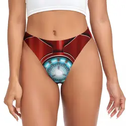 Custom Iron Man Glow G-string Panties Womens Comfort Thong Underwear