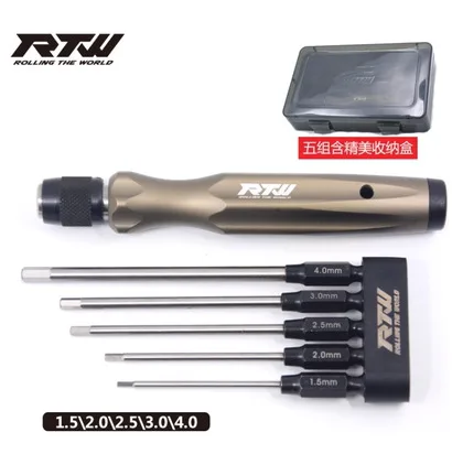 RTW 5 in 1 hexagon wrench Tools 1.5/2.0/2.5/3.0mm/ 4.0holder head High speed steels tools